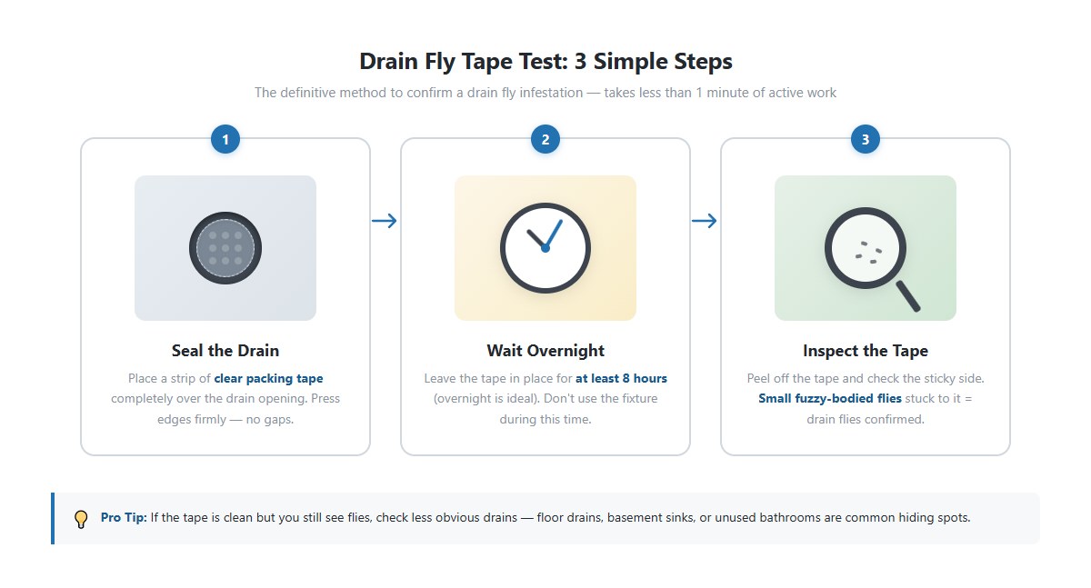 Step-by-step tape test — applying tape, overnight wait, checking results